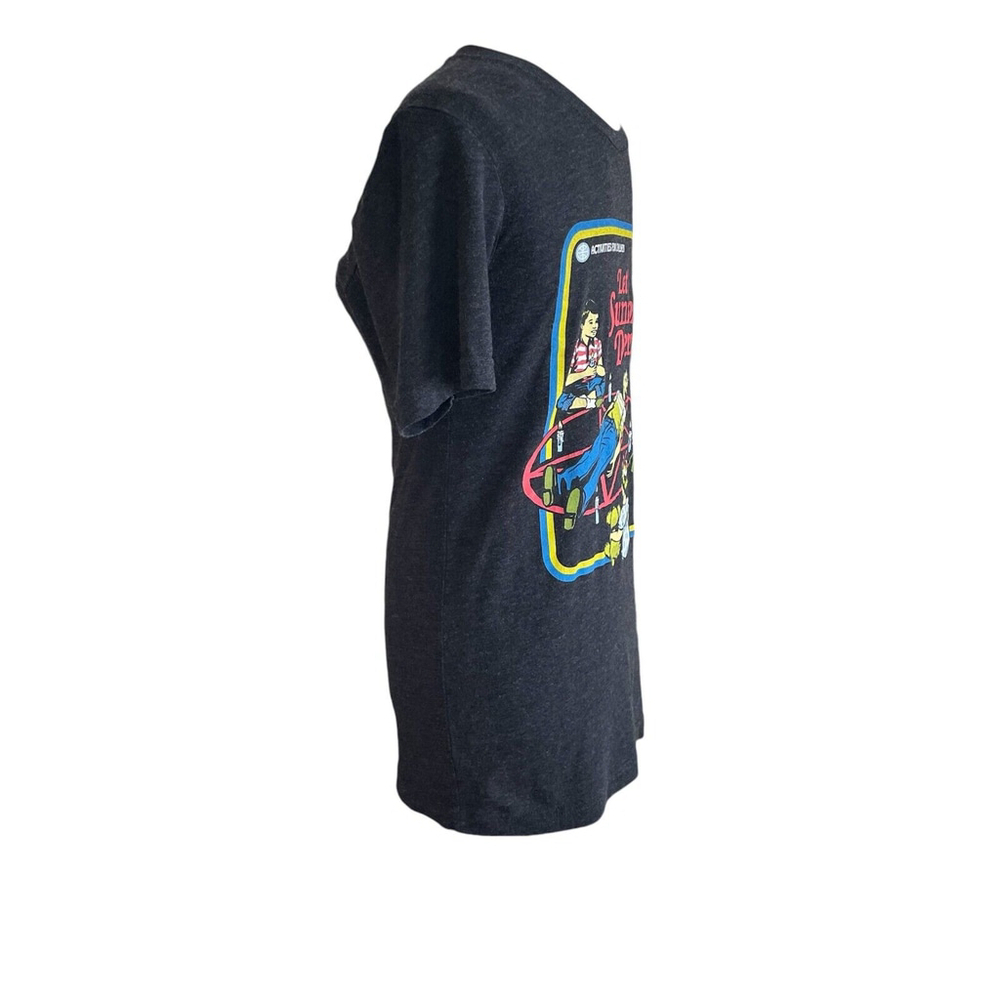 Canvas Graphic T Shirt Small Charcoal Lets Summon Demons - Picture 4 of 9